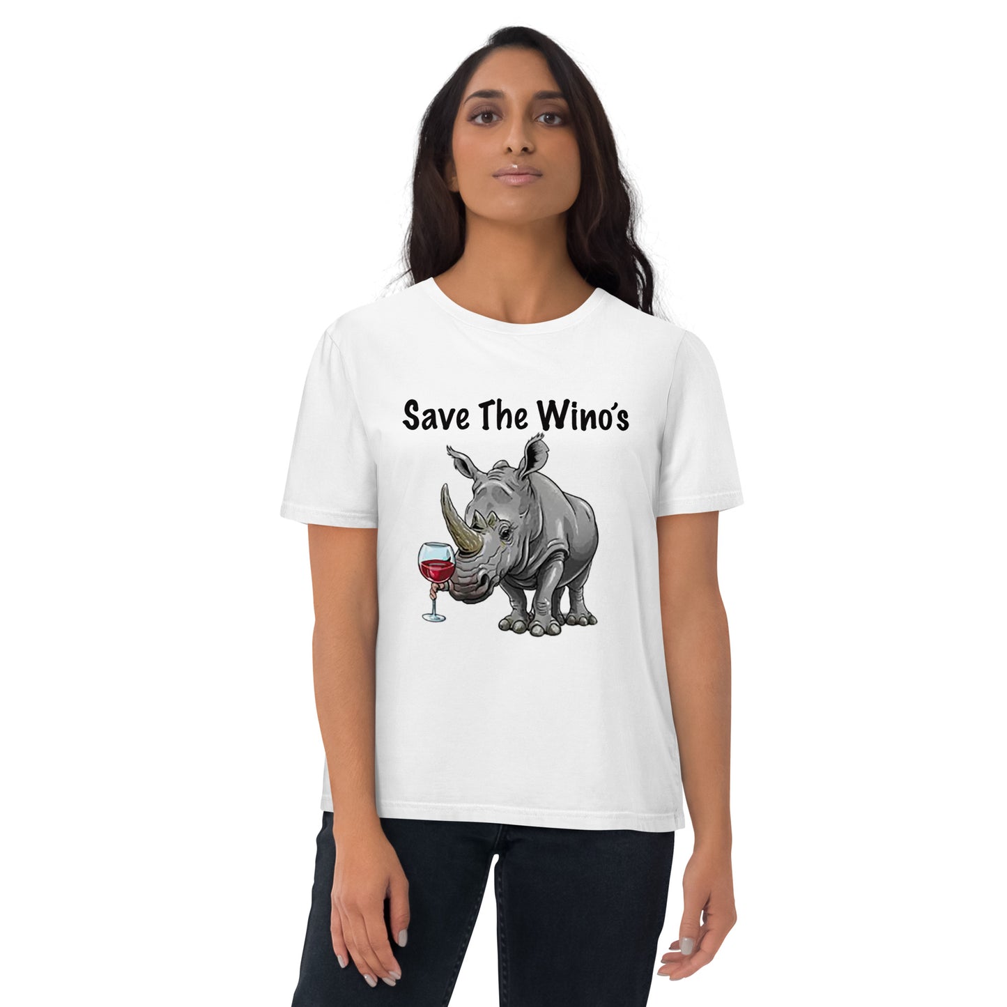 Save the Wino's' Funny  Unisex organic cotton t-shirt