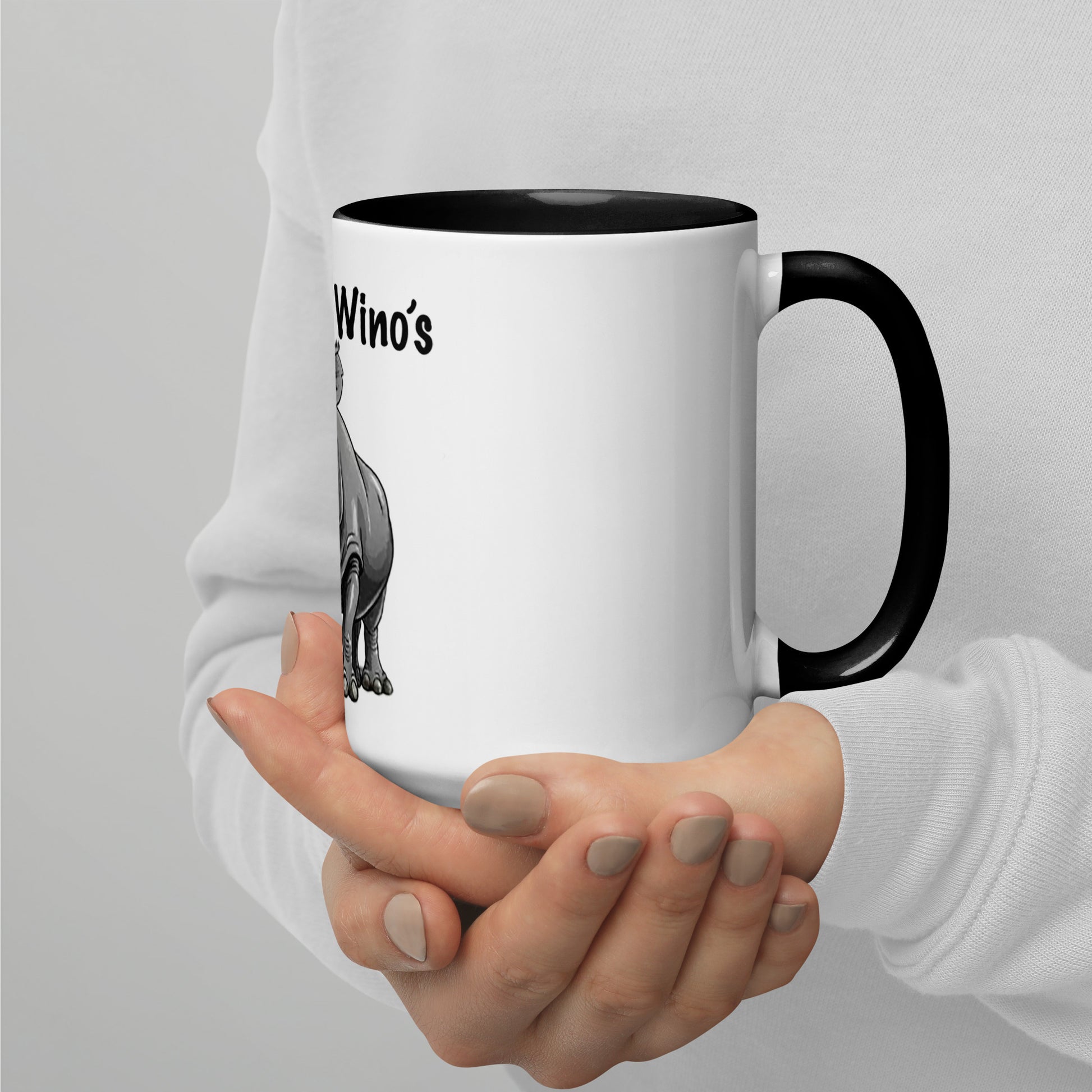 Save the Wino's Coffee Mug funny image with Colour Inside 