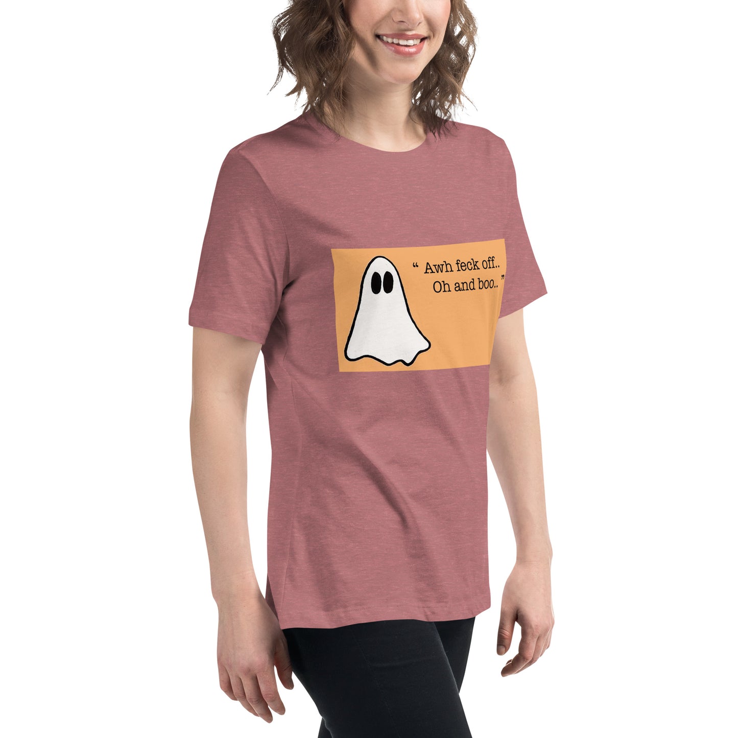 Hilarious Irish Ghost FECK OFF T-Shirt with Irish humour 