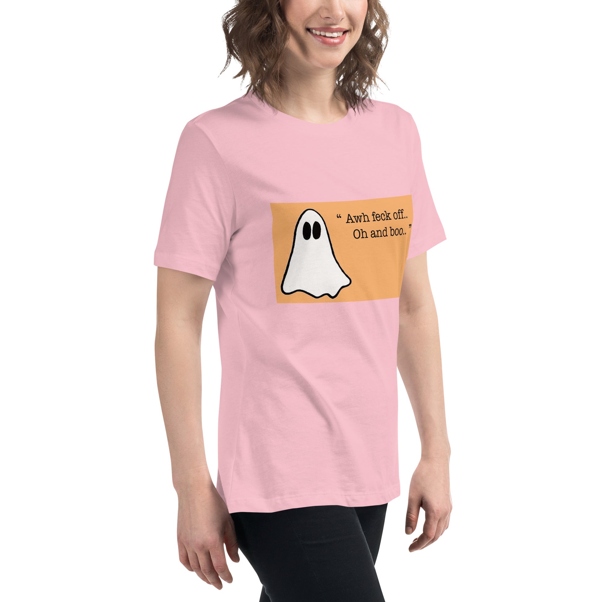 Hilarious Irish Ghost FECK OFF T-Shirt with Irish humour 