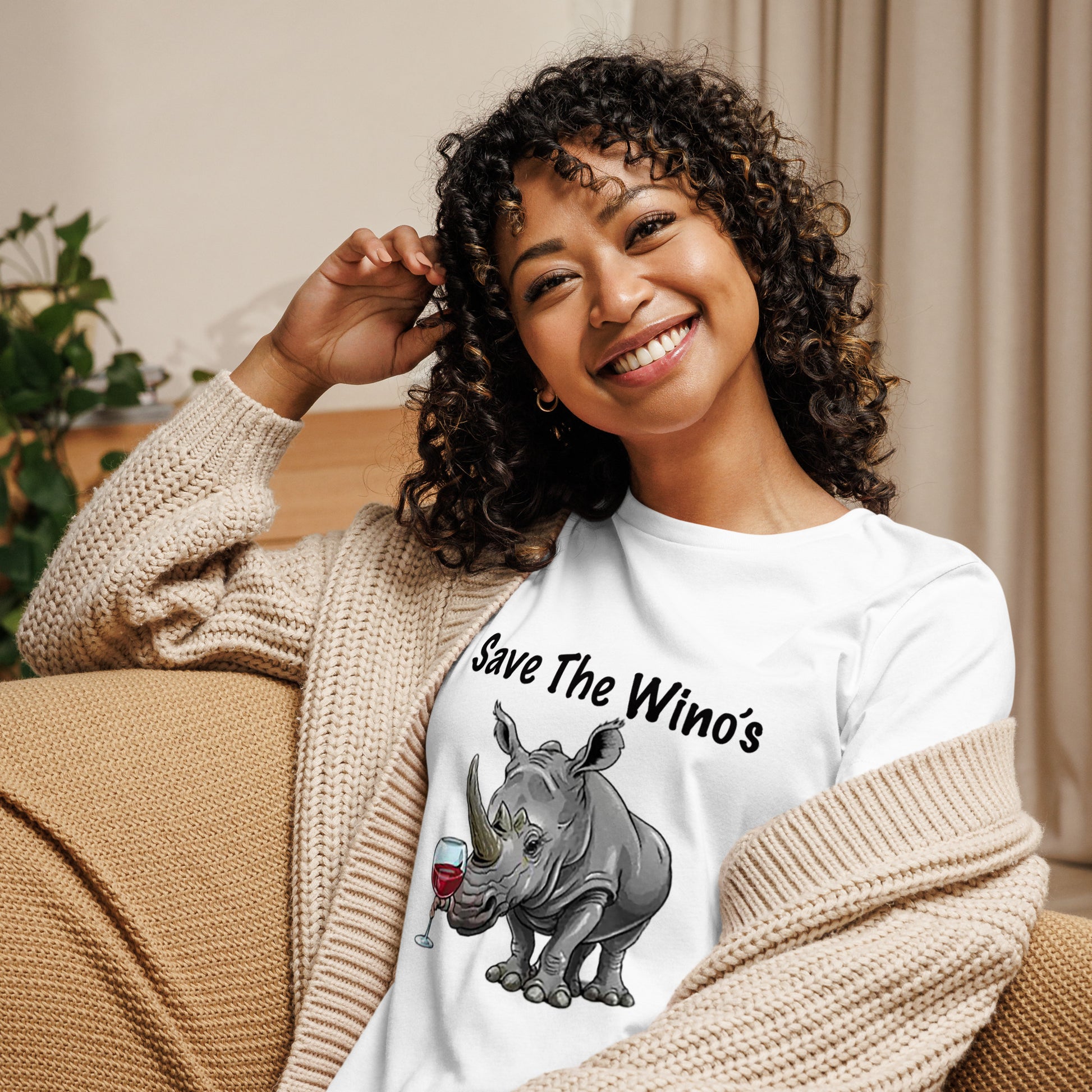 Introducing our Save the Wino's' Funny Women's T-shirt funny slogan 