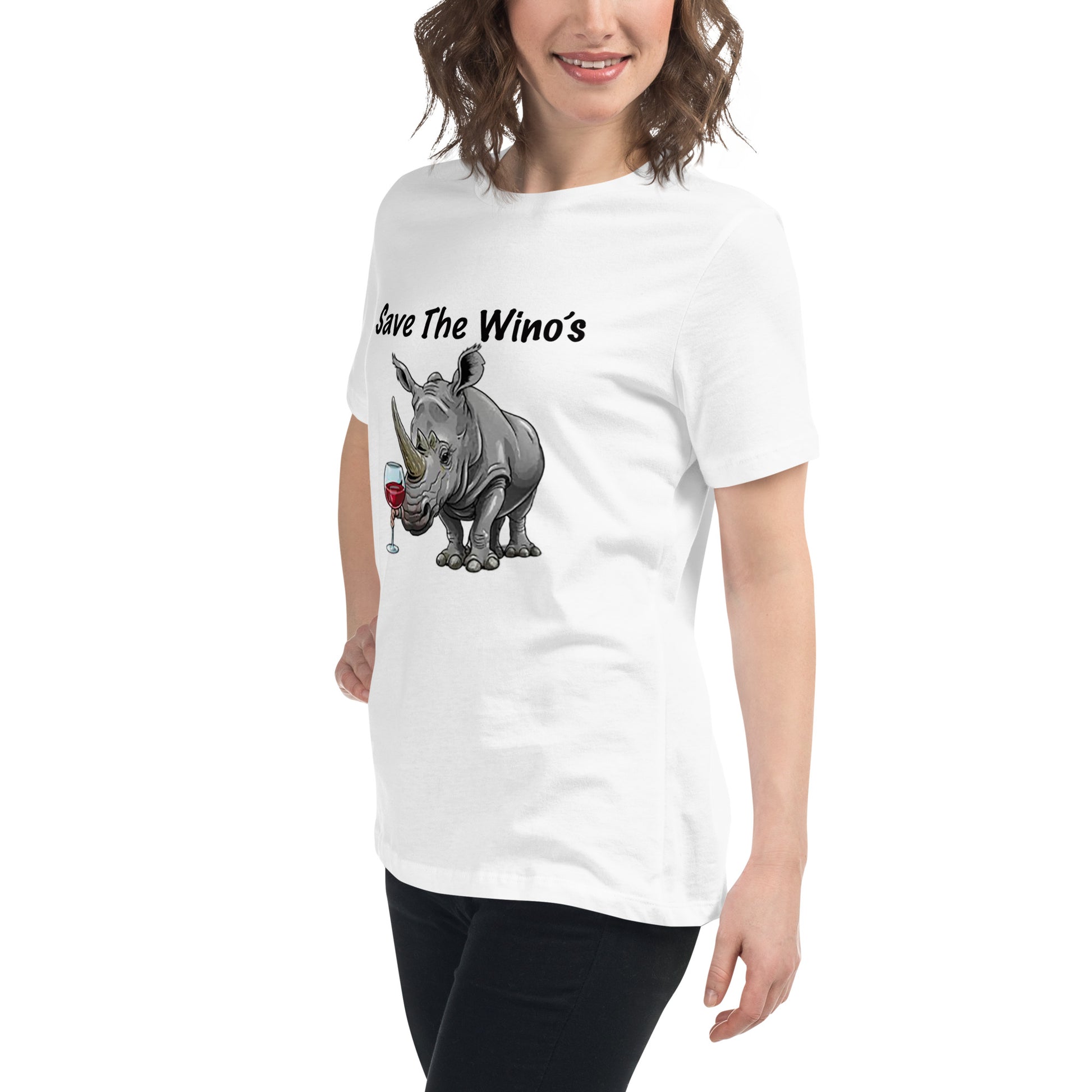 Introducing our Save the Wino's' Funny Women's T-shirt funny slogan 