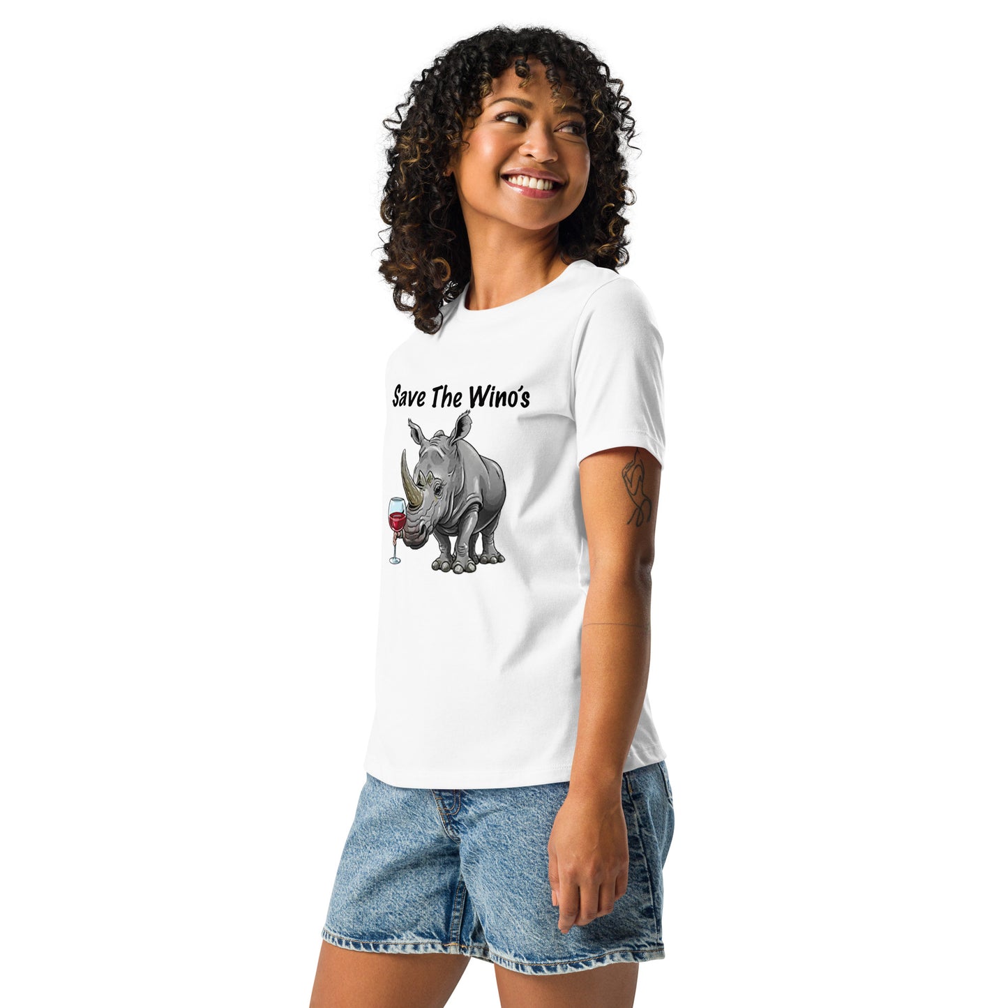 Introducing our Save the Wino's' Funny Women's T-shirt funny slogan 