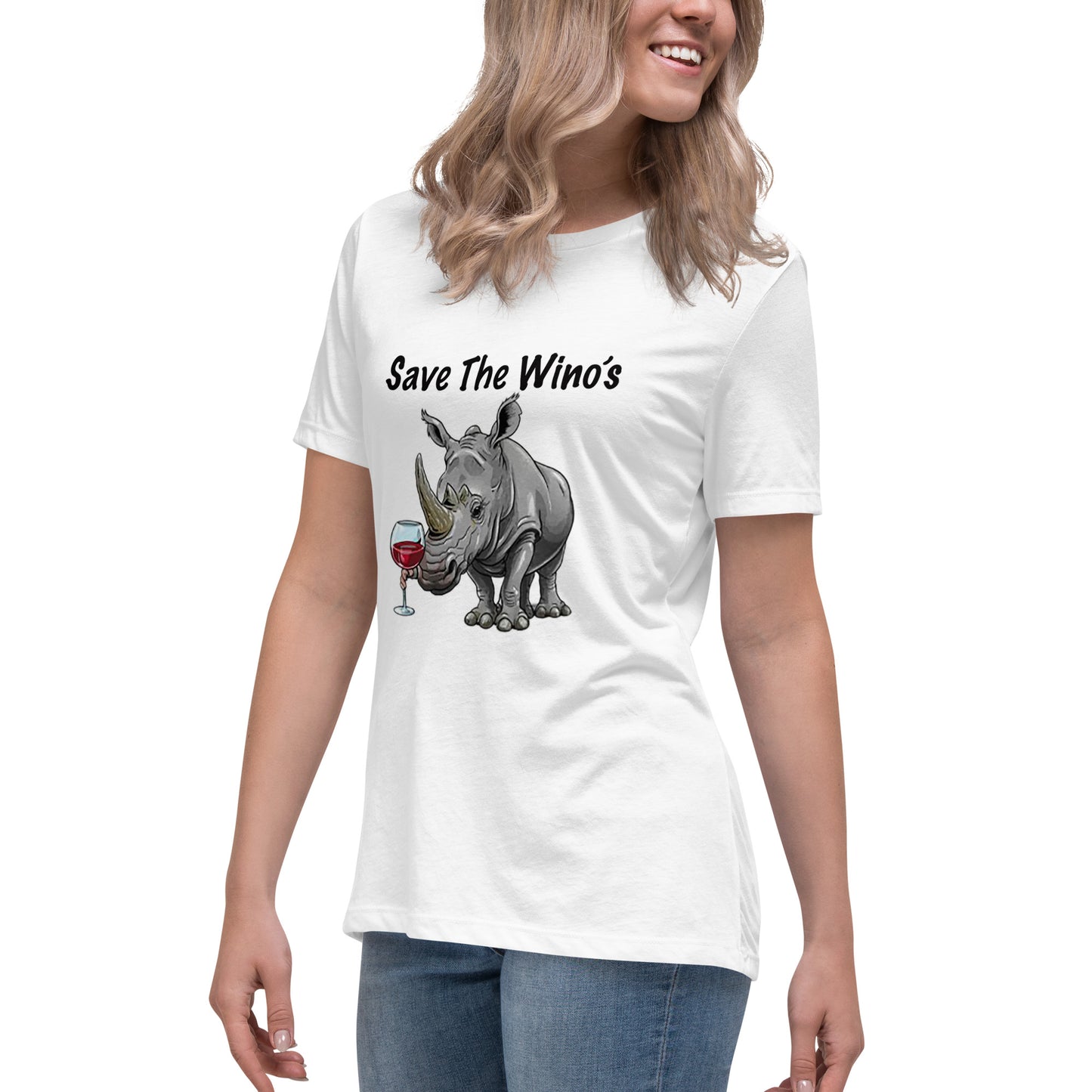 Introducing our Save the Wino's' Funny Women's T-shirt funny slogan 