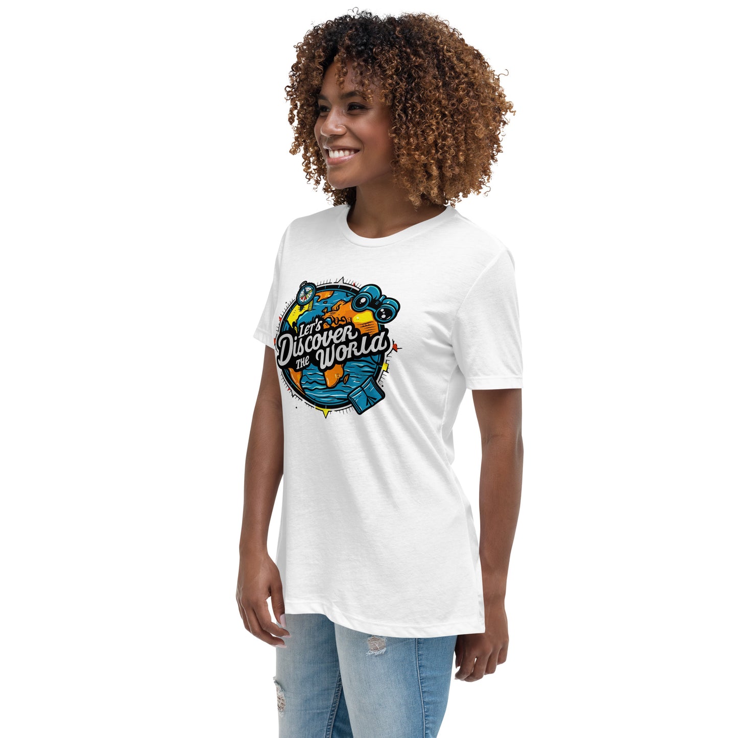 Lets discover the world  Women's Relaxed T-Shirt