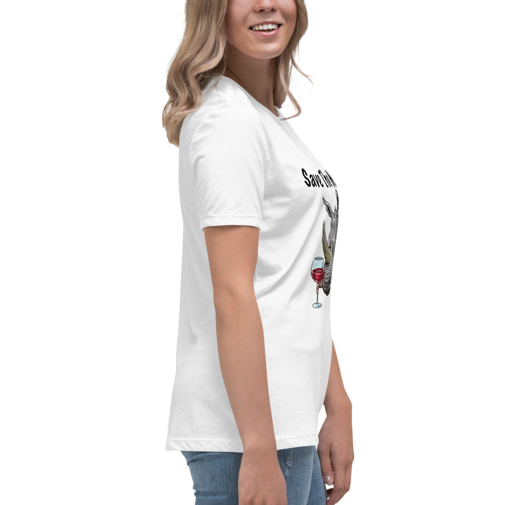 Introducing our Save the Wino's' Funny Women's T-shirt funny slogan 