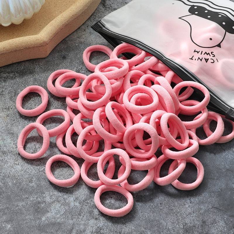 Introducing our 60 100pcs Set Elastic Hair Bands elastic hair ties in fabric