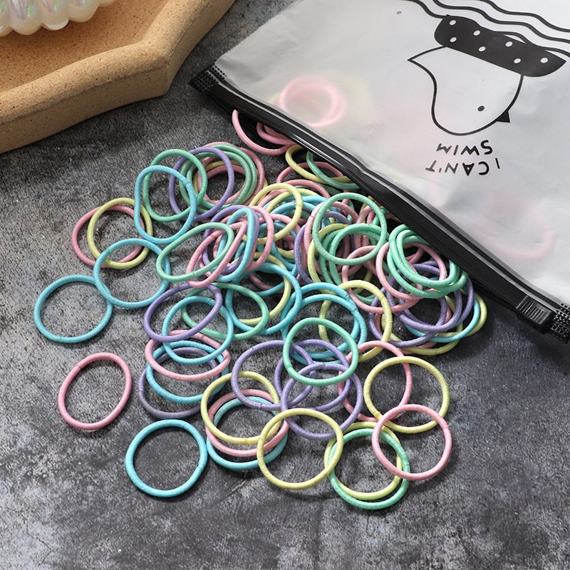 Introducing our 60 100pcs Set Elastic Hair Bands elastic hair ties in fabric