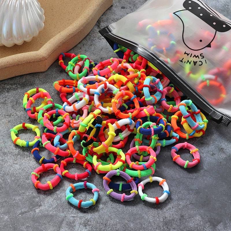 Introducing our 60 100pcs Set Elastic Hair Bands elastic hair ties in fabric