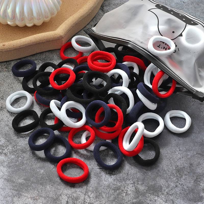 Introducing our 60 100pcs Set Elastic Hair Bands elastic hair ties in fabric