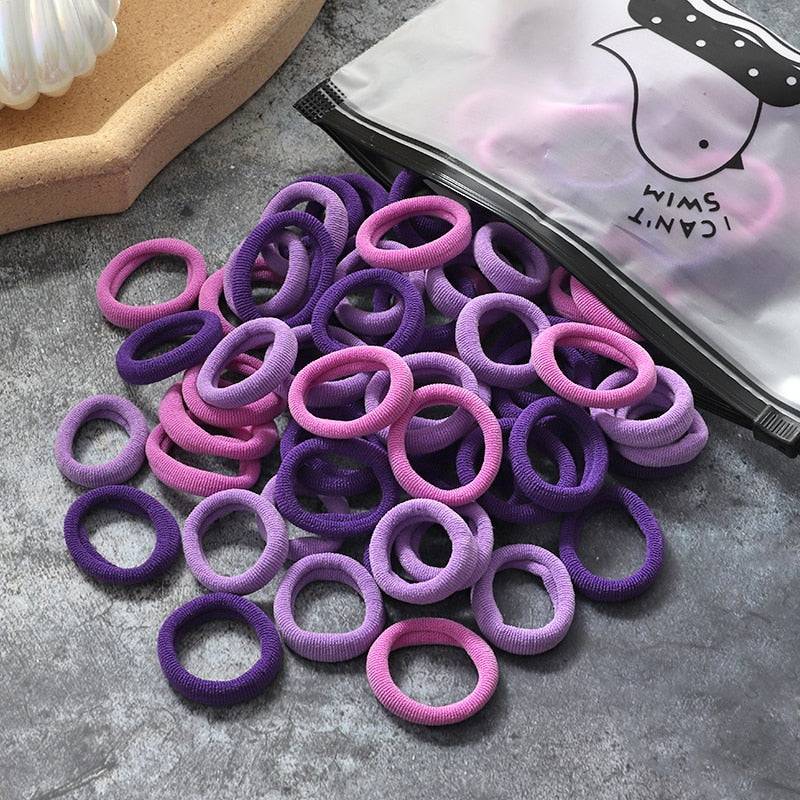 Introducing our 60 100pcs Set Elastic Hair Bands elastic hair ties in fabric