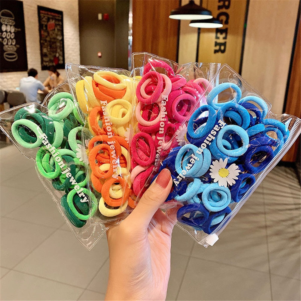 50pcs Elastic Hair Bands elastic hair ties 