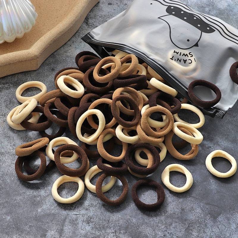 Introducing our 60 100pcs Set Elastic Hair Bands elastic hair ties in fabric