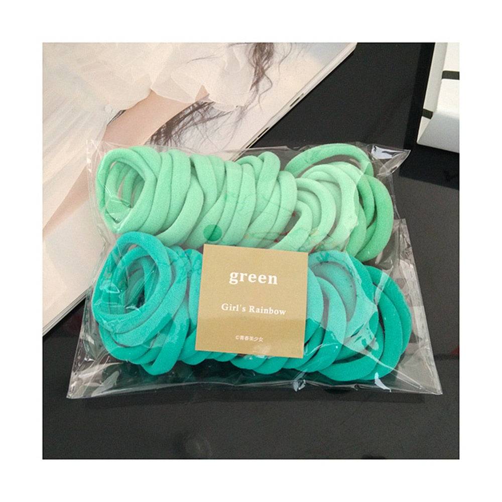 Green Elastic Hair Bands