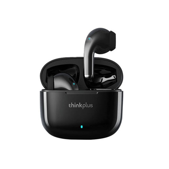 Black Bluetooth earphones