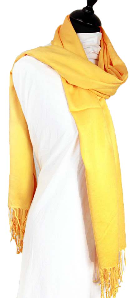 yellow cashmere scarf