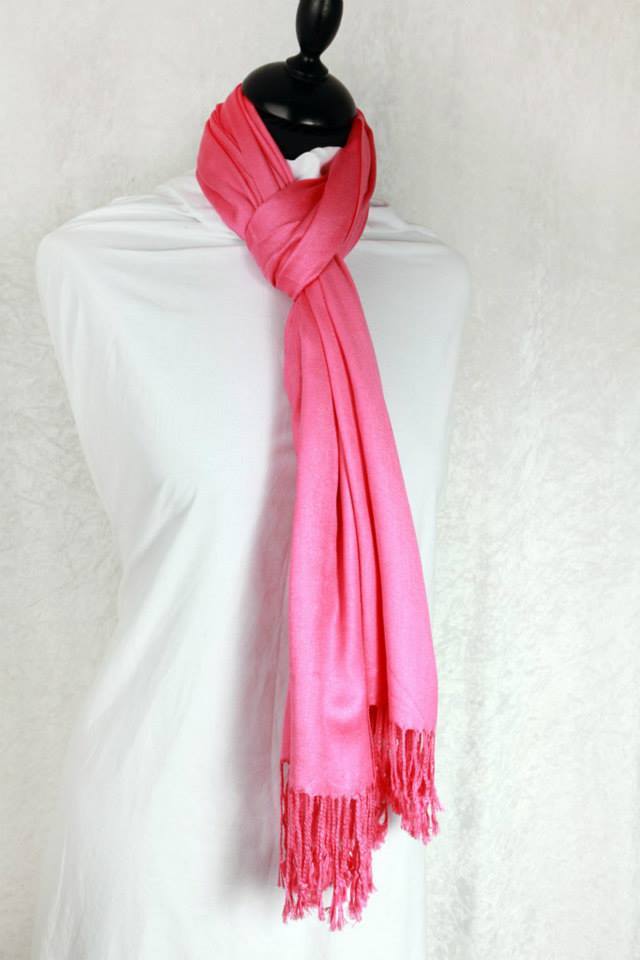 pink cashmere scarf