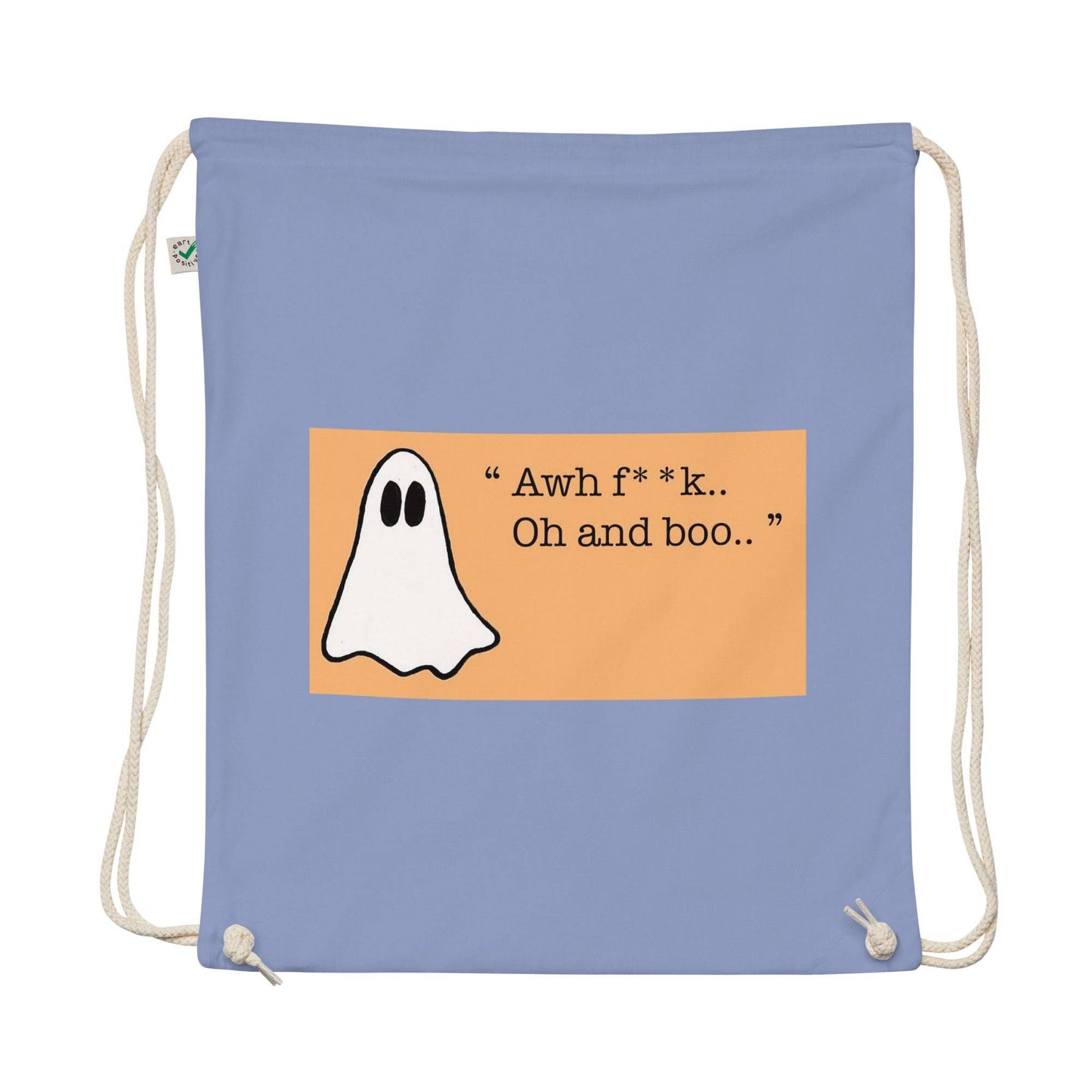 Organic cotton drawstring bag - Eco-Friendly Irish Ghost Bag