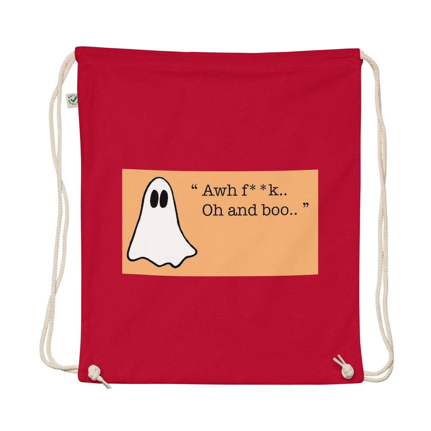 Organic cotton drawstring bag - Eco-Friendly Irish Ghost Bag