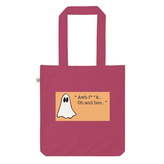 Introducing or Organic fashion tote bag Eco-Friendly funny Ghost 