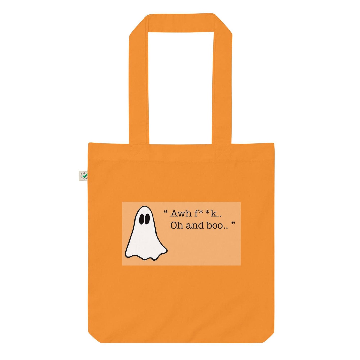 Introducing or Organic fashion tote bag Eco-Friendly funny Ghost 