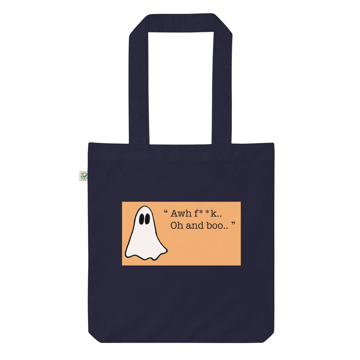 Introducing or Organic fashion tote bag Eco-Friendly funny Ghost 