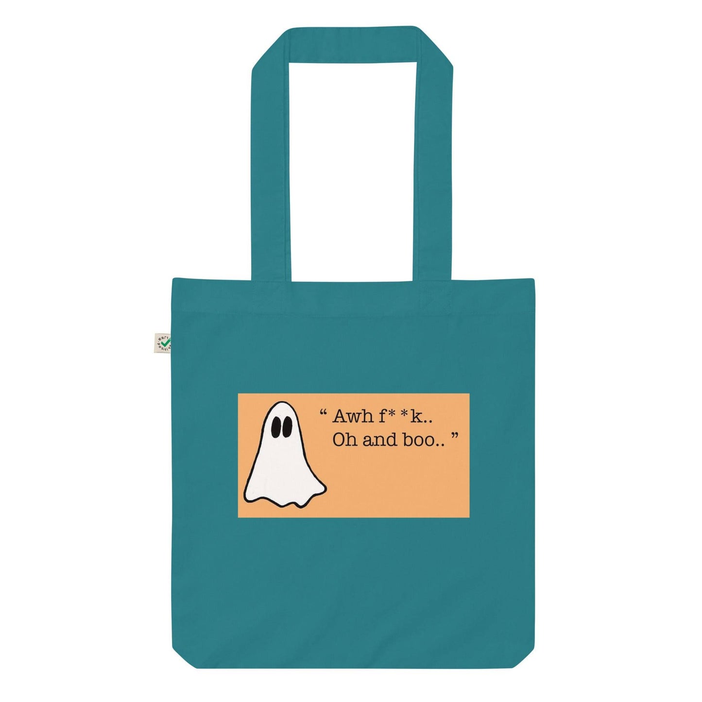 Introducing or Organic fashion tote bag Eco-Friendly funny Ghost 