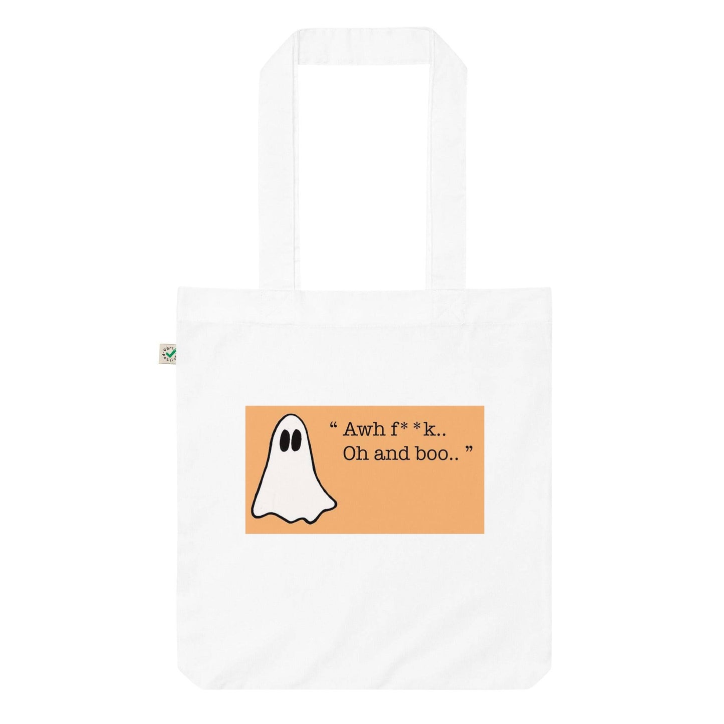 Introducing or Organic fashion tote bag Eco-Friendly funny Ghost 