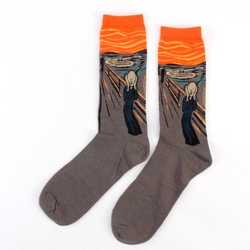 van gogh scream socks