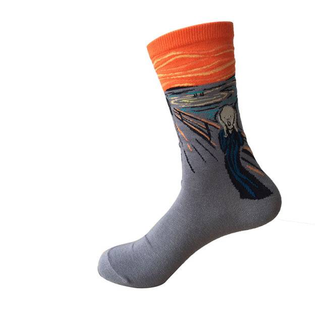 van gogh scream socks