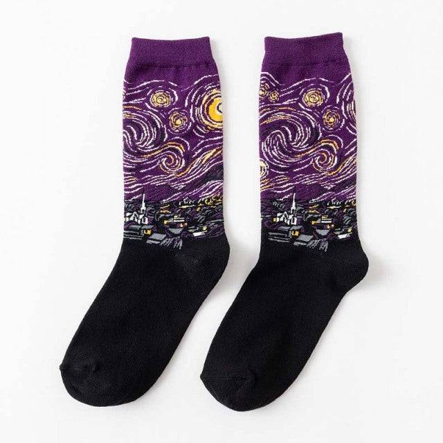 van gogh scream socks