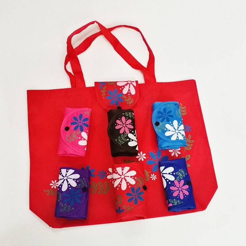 Reusable Shopping Bags - Eco-Friendly Foldable with Pouch 