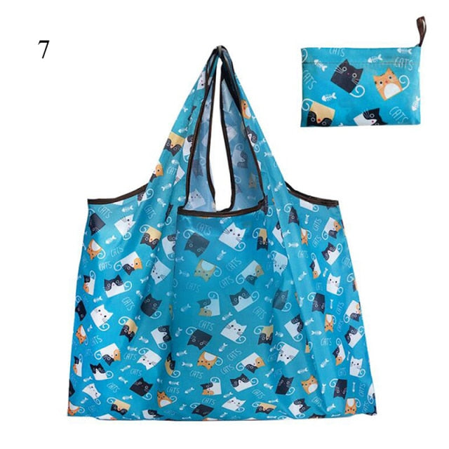 Reusable Shopping Bags - Eco-Friendly Foldable with Pouch 