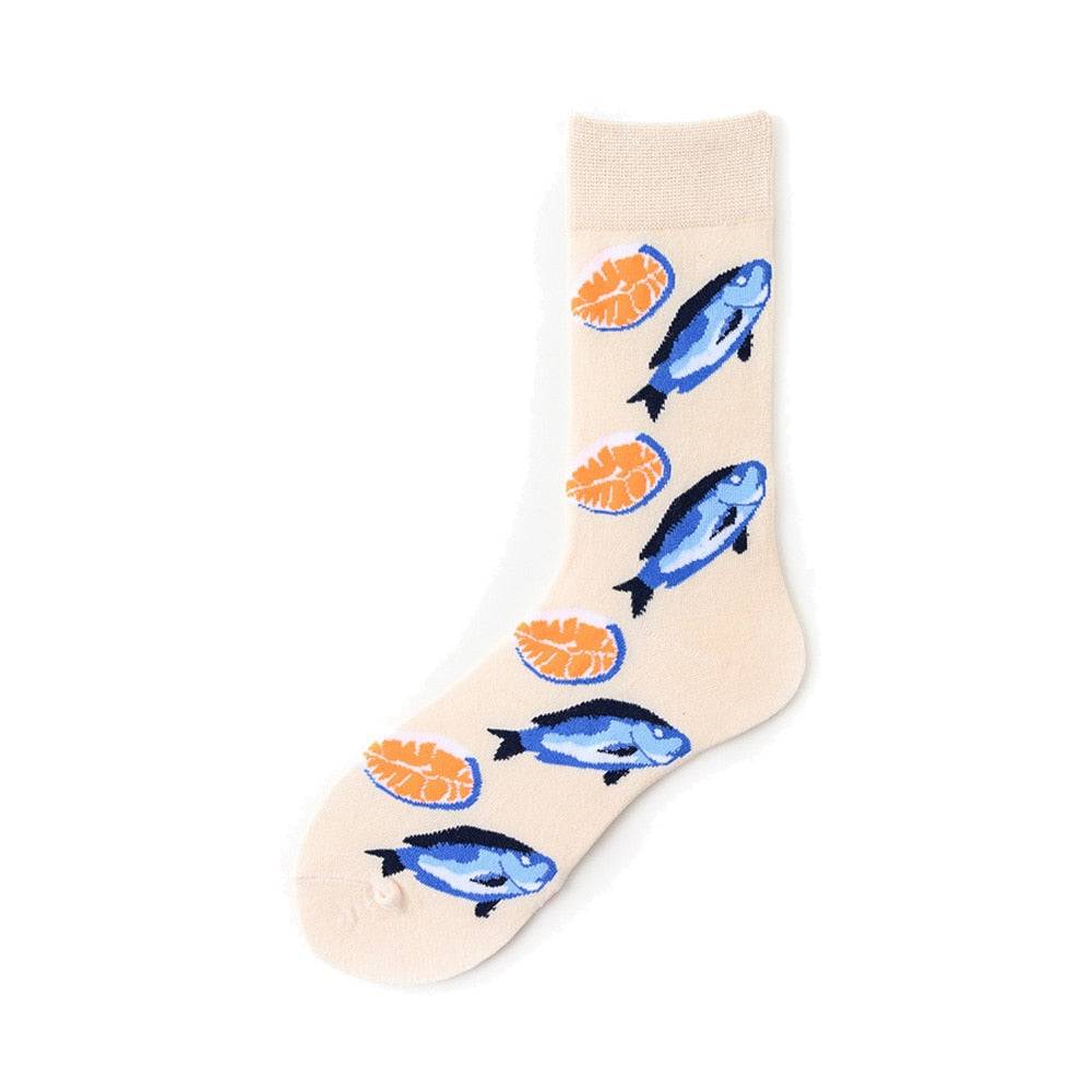 Fish patterned socks