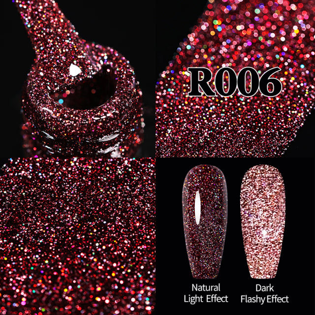 Reflective Glitter Gel Nail Polish Sparkle and Shine with Reflective Glitter Gel Nail Polish: Your Nail Glamour Essential! FREE POSTAGE