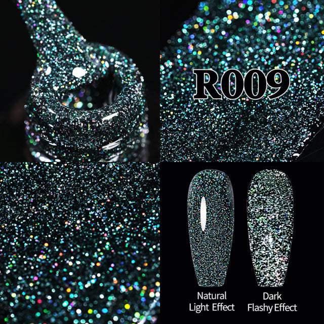 Reflective Glitter Gel Nail Polish Sparkle and Shine with Reflective Glitter Gel Nail Polish: Your Nail Glamour Essential! FREE POSTAGE