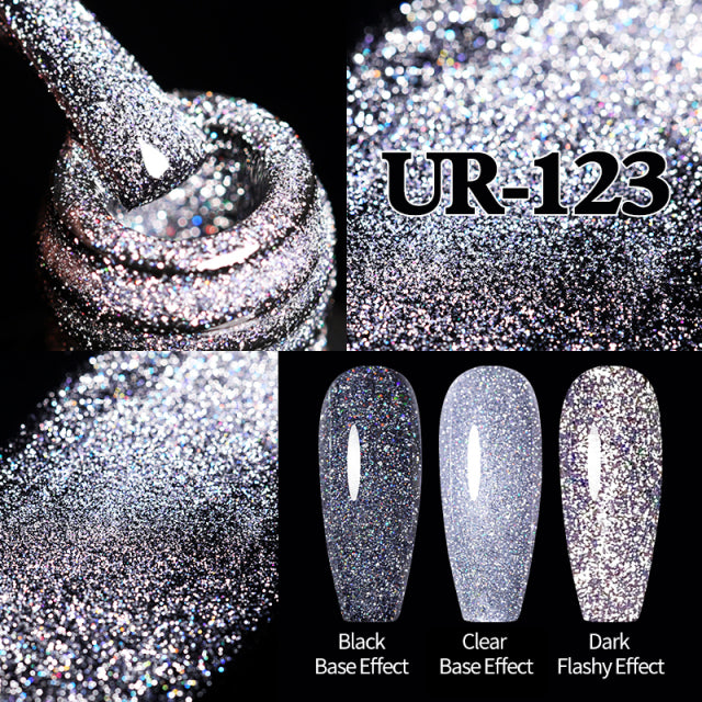 Reflective Glitter Gel Nail Polish Sparkle and Shine with Reflective Glitter Gel Nail Polish: Your Nail Glamour Essential! FREE POSTAGE