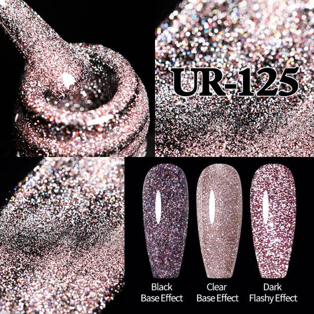 Reflective Glitter Gel Nail Polish Sparkle and Shine 