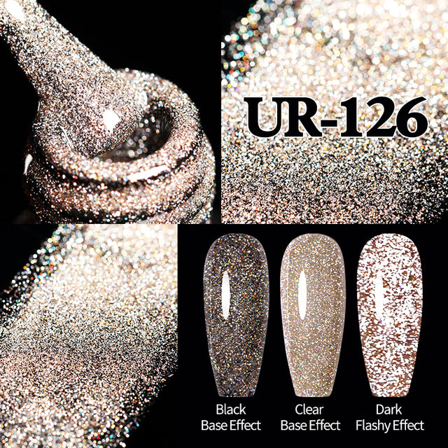 Reflective Glitter Gel Nail Polish Sparkle and Shine with Reflective Glitter Gel Nail Polish: Your Nail Glamour Essential! FREE POSTAGE