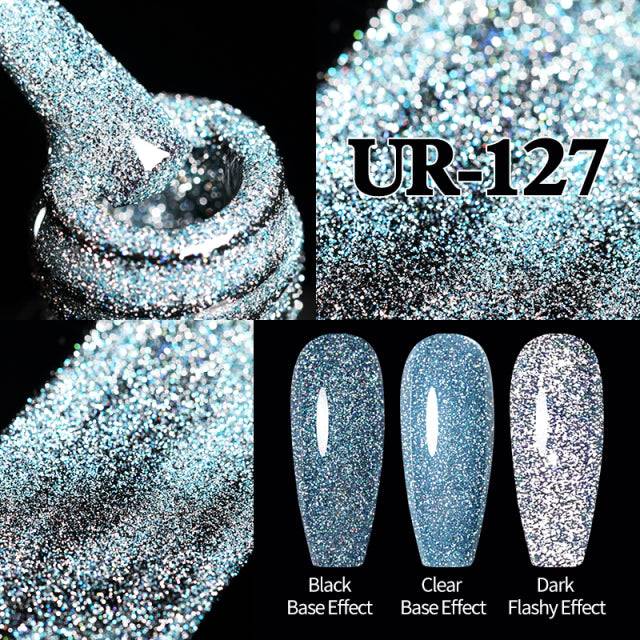 Reflective Glitter Gel Nail Polish Sparkle and Shine 