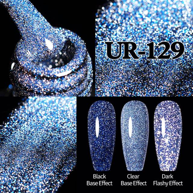 Reflective Glitter Gel Nail Polish Sparkle and Shine 