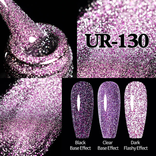 Reflective Glitter Gel Nail Polish Sparkle and Shine with Reflective Glitter Gel Nail Polish: Your Nail Glamour Essential! FREE POSTAGE