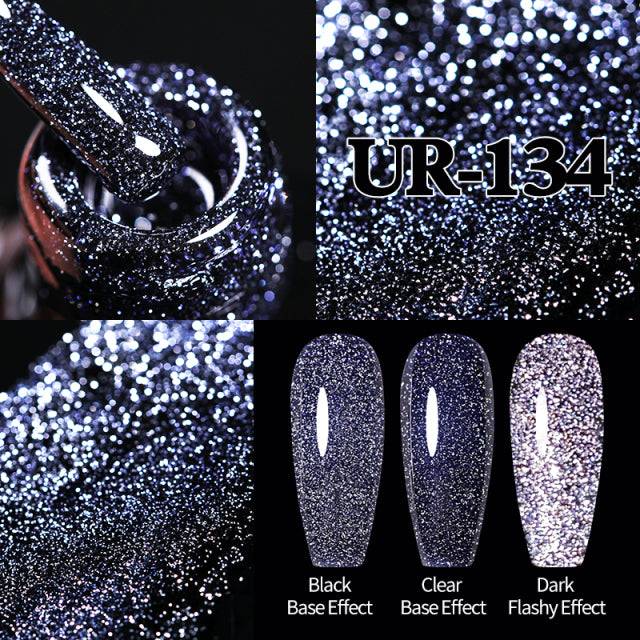 Reflective Glitter Gel Nail Polish Sparkle and Shine 