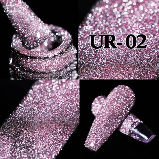 Reflective Glitter Gel Nail Polish Sparkle and Shine 