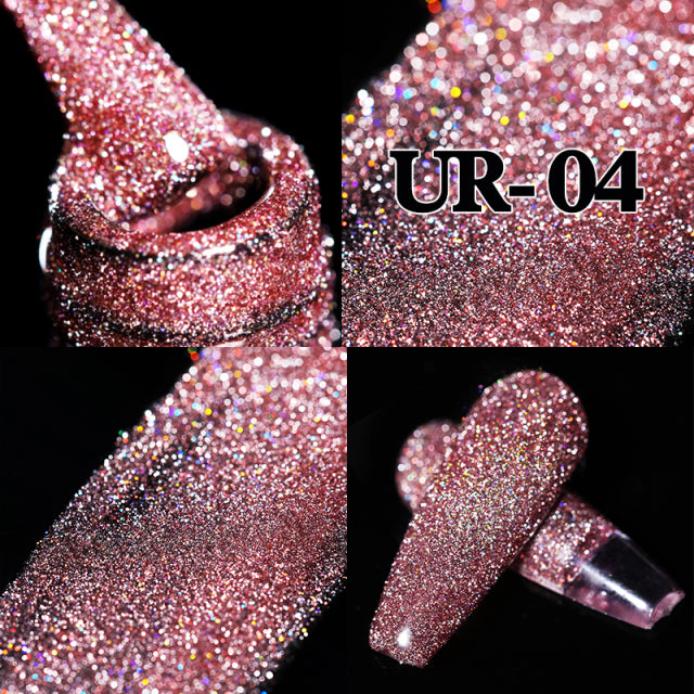 Reflective Glitter Gel Nail Polish Sparkle and Shine with Reflective Glitter Gel Nail Polish: Your Nail Glamour Essential! FREE POSTAGE