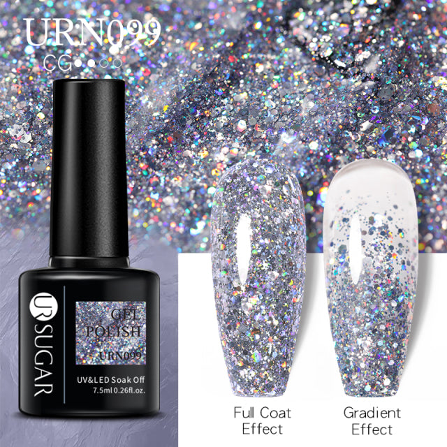 Reflective Glitter Gel Nail Polish Sparkle and Shine with Reflective Glitter Gel Nail Polish: Your Nail Glamour Essential! FREE POSTAGE