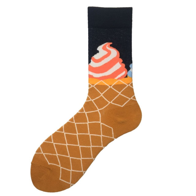 Ice cream cone pattern socks