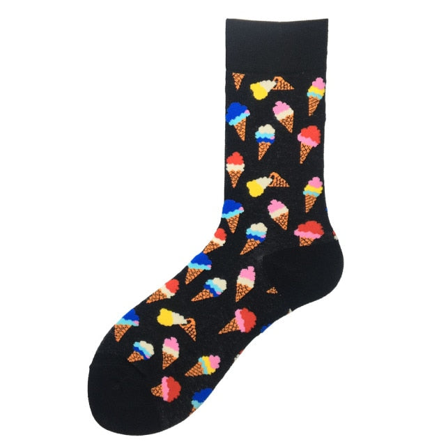 Ice cream cone pattern socks