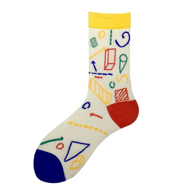 art drawing pattern socks