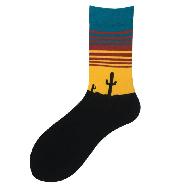 Cactus pattern socks